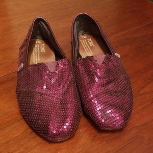 Toms sequin magenta  Sparkly Shoes wmn 7